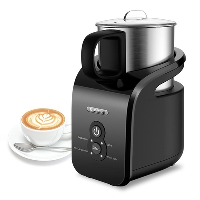 Biały spieniacz do espresso 200W 4 w 1, automatyczny elektryczny ekspres do pianki do kawy