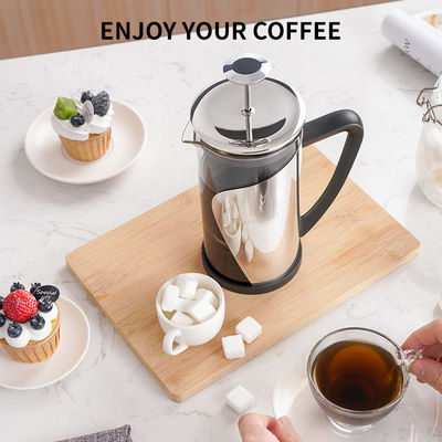 Prasa francuska ze stali nierdzewnej 1000 ml Duża szklana dwuścienna prasa francuska