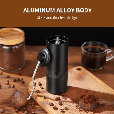 Burr Espresso Ręczny młynek do kawy ze stali nierdzewnej Precyzyjne przenośne logo DIY