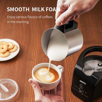 Biały spieniacz do espresso 200W 4 w 1, automatyczny elektryczny ekspres do pianki do kawy