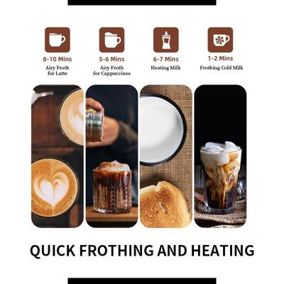 Odłączany spieniacz do mleka espresso zimny i podgrzewany inteligentny automatyczny